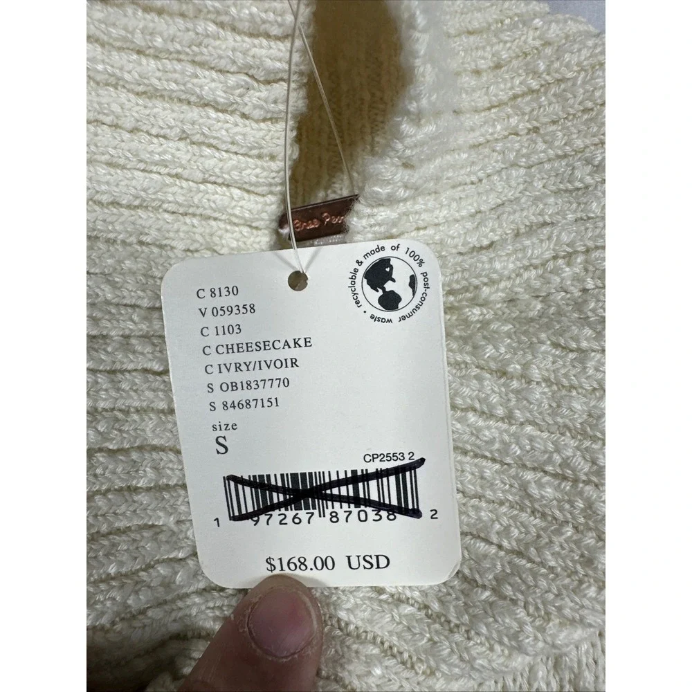 Free People Ivory Knit Vest Mini Skirt Set‎ Sleeveless Turtleneck Small
